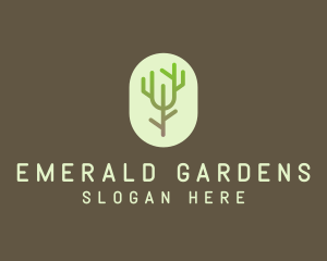 Forest Tree Branch logo design