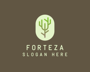 Forest Tree Branch logo design