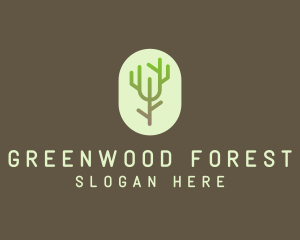 Forest Tree Branch logo design