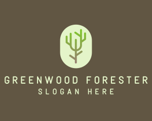 Forest Tree Branch logo design