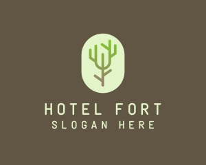 Forest Tree Branch logo design