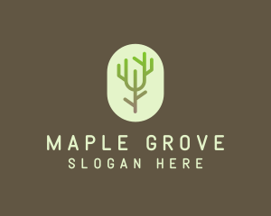 Forest Tree Branch logo design