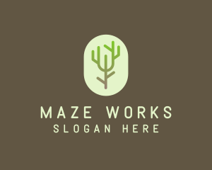 Forest Tree Branch logo design