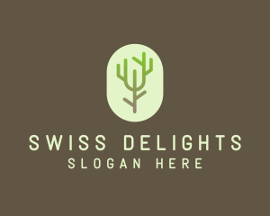 Forest Tree Branch logo design