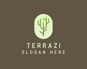 Forest Tree Branch logo design