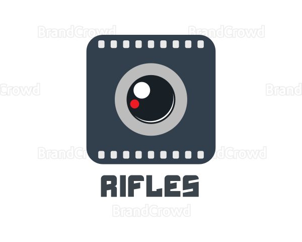 Gray Camera Filmstrip Logo