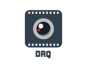 Gray Camera Filmstrip Logo