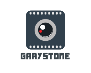 Gray - Gray Camera Filmstrip logo design