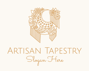 Tapestry - Nature Floral Hanging Macrame logo design