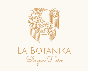 Bohemian - Nature Floral Hanging Macrame logo design