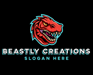 Dinosaur Beast Gaming logo design