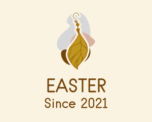 Oculist - Leaf Jewel Earring logo design