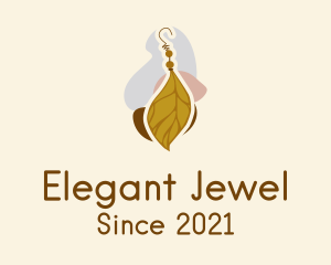 Leaf Jewel Earring  logo design