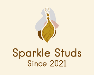 Earring - Leaf Jewel Earring logo design