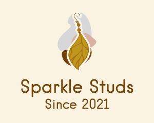 Leaf Jewel Earring  logo design