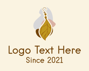 Earring - Leaf Jewel Earring logo design