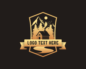 Mountain Forest Cabin Logo