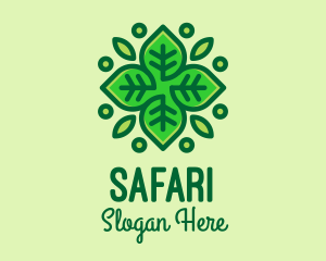 Organic Green Leaf Plant  Logo