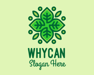 Organic Green Leaf Plant  Logo