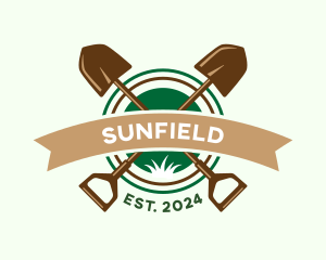 Shovel Gardening Landscaping Logo