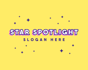 Cute Quirky Star Sparkle logo design