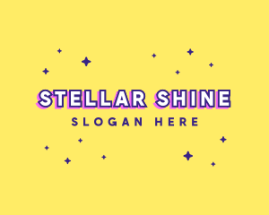 Cute Quirky Star Sparkle logo design