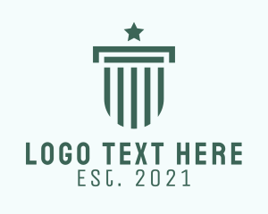 Law Enforcer - Shield Column Law Firm logo design