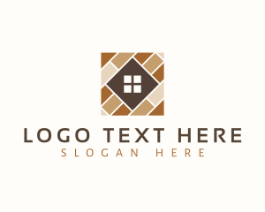 Wood - Home Flooring Tile logo design