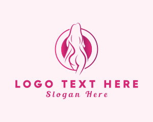 Daring - Sexy Nude Woman logo design