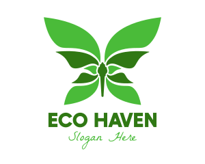 Nature - Green Natural Butterfly logo design