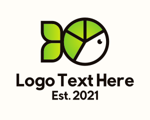 Stats - Pie Chart Fish logo design