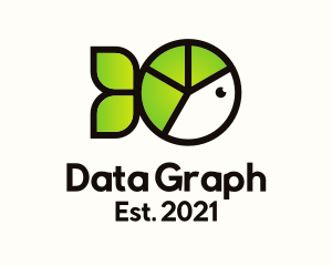 Pie Chart Fish logo design