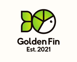 Goldfish - Pie Chart Fish logo design