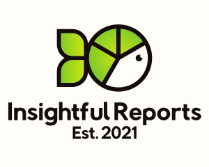 Pie Chart Fish logo design