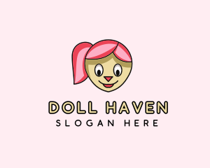 Doll - Doll Girl Cartoon logo design