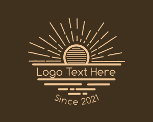 Vintage - Vintage Sun Ray Horizon logo design