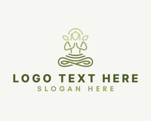 Natural - Meditate Yoga Zen logo design