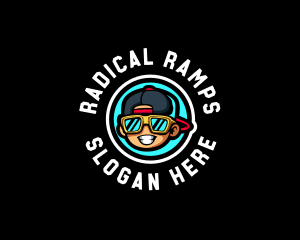 Skateboarding - Sunglasses Rapper Man logo design