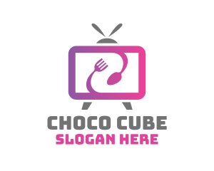 Vlog - Food Vlog Media TV Channel logo design