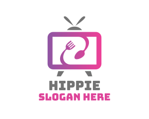 Food Vlog Media TV Channel logo design