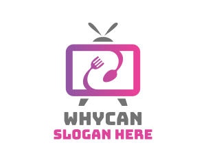 Tv - Food Vlog Media TV Channel logo design