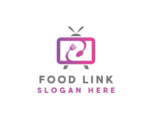 Food Vlog Media TV Channel logo design