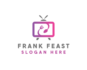 Food Vlog Media TV Channel logo design