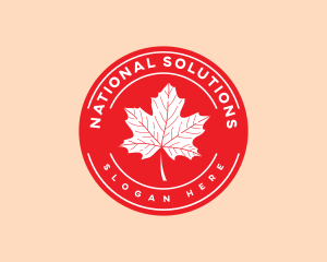 National - Canada Maple Leaf logo design