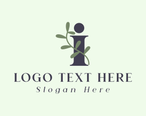 Letter I - Garden Vine Letter I logo design
