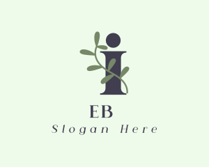 Vegetarian - Garden Vine Letter I logo design