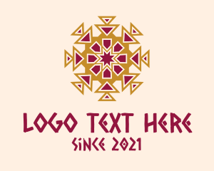 Textile Design - Tribal Aztec Pattern logo design