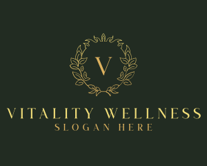 Wreath Floral Wellness logo design