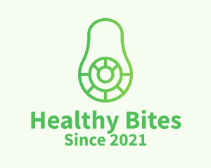 Outline Healthy Avocado  logo design