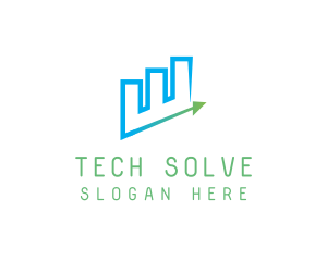 Solution - Finance Growth Chart logo design